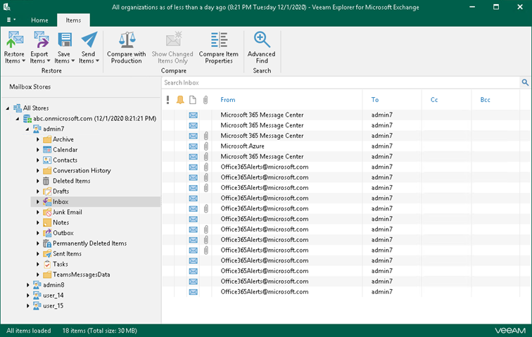 Veeam Explorer for Exchange